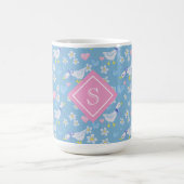 Schattige  land ganzen monogram koffiemok (Center)