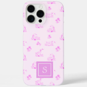 Schattige Land Goose Toile Patroon Gepersonaliseer iPhone 16 Pro Max Hoesje