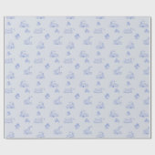 Schattige land Goose Toile Pattern Cadeaupapier (Vlak)