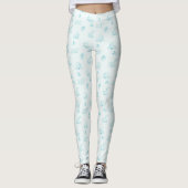 Schattige land Goose Toile Pattern Leggings (Voorkant)