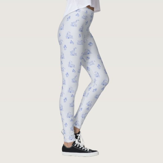 Schattige land Goose Toile Pattern Leggings (Rechts)
