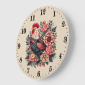 Schattige land haan liefhebbers grote klok (Hoek)