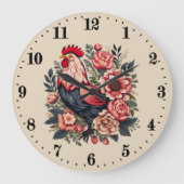 Schattige land haan liefhebbers grote klok (Voorkant)