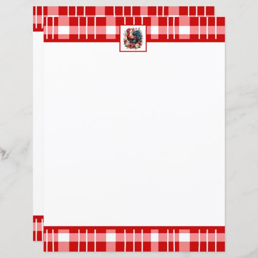 Schattige Land haan liefhebbers papieren blad (Voorkant / Achterkant)