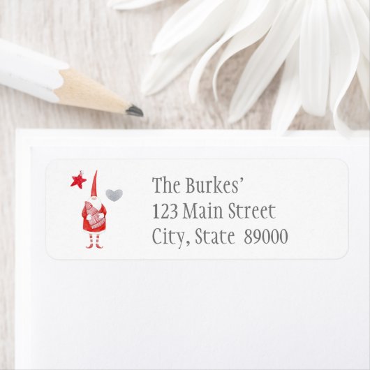 Schattige Land Kerstman retourlabels Etiket (Insitu)