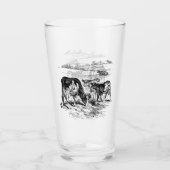 Schattige Land koe glas (Voorkant)