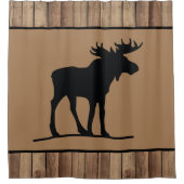 Schattige land Moose decor Douchegordijn (Voorkant)