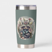 Schattige Land wasbeer voeg naam toe Geïsoleerde Drinkbeker (Achterkant)