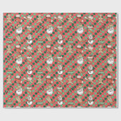Schattige Land Western Cowboy Polka Dot Christmas Cadeaupapier (Vlak)