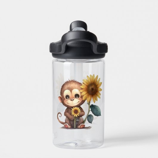 Schattige Landaap voeg naam toe Waterfles (Achterkant)