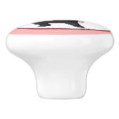 Schattige Landelijk keukenvarken decor Keramische Knop (Zijkant)