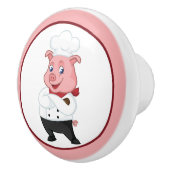 Schattige Landelijk keukenvarken decor Keramische Knop (Rechts)
