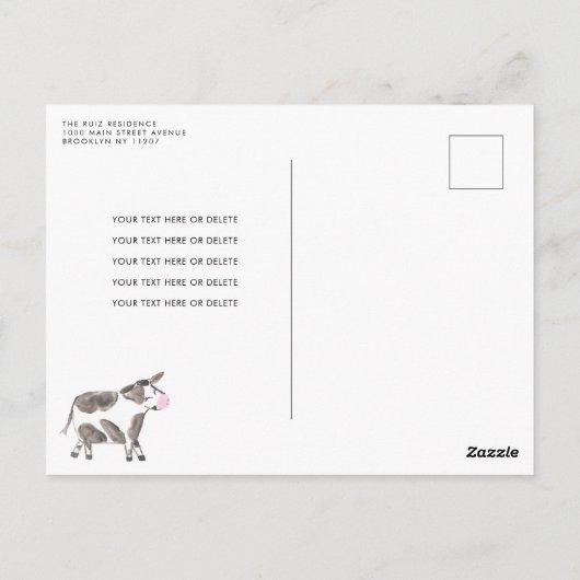 Schattige landelijke boerderijdieren Kinderen boer Briefkaart (Achterkant)