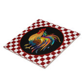 Schattige Landelijke haan boerderij decor Tegeltje (Zijkant)