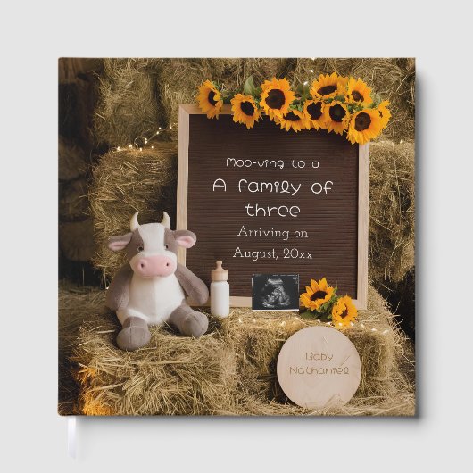 Schattige landelijke stijl baby fotoboek gastenboek (Voorkant)