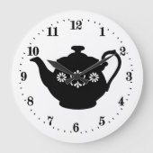 schattige landelijke theepot woordkunst grote klok (Voorkant)