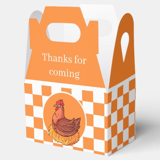 schattige landhaan bedankdoosjes (Geopend)