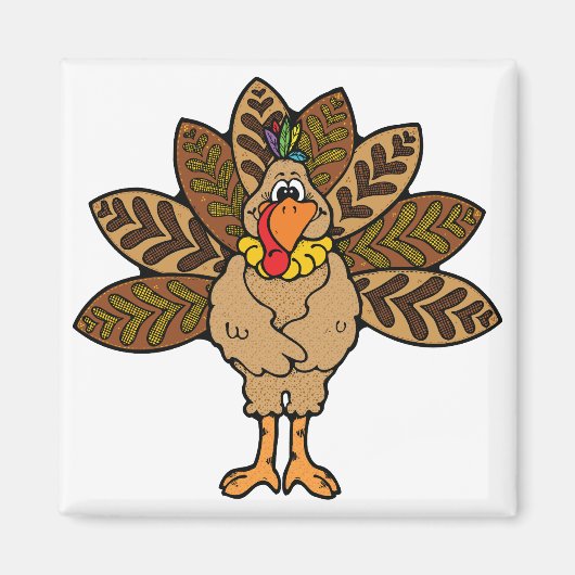 schattige landkalkoen magneet (Voorkant)