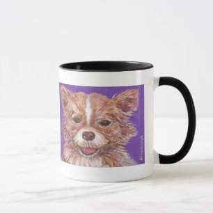 Schattige lang haar Chihuahua Mok