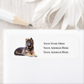 Schattige lange-termijnblaasjespapuppy etiket (Insitu)