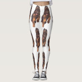 Schattige lange-termijnblaasjespapuppy leggings (Voorkant)