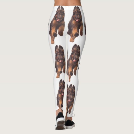 Schattige lange-termijnblaasjespapuppy leggings (Achterkant)
