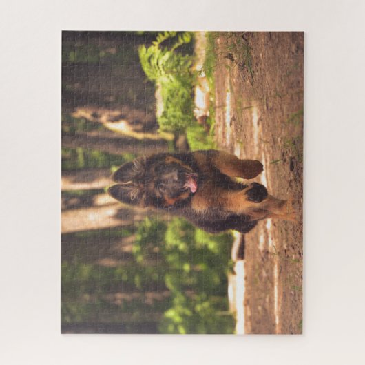 Schattige lange-termijnblaasjespapuppy legpuzzel (Verticaal)