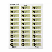 Schattige langharig dachshund hond retouradres etiket (Full Sheet)