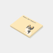 Schattige langharige Chihuahua cartoon Post-it® Notes (Schuin)