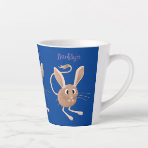 Schattige langoorkerbois cartoonillustratie latte mok