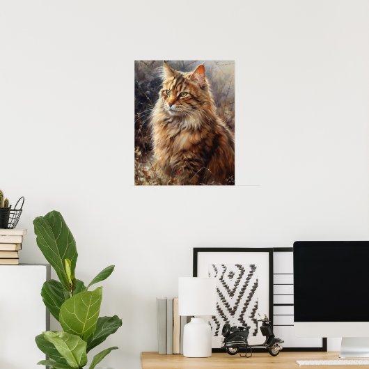 Schattige LaPerm Cat Art Print Poster (Thuiskantoor)