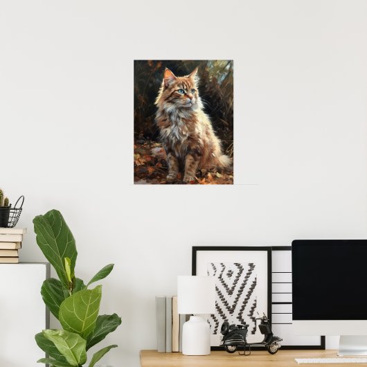 Schattige LaPerm Cat Art Print Poster (Thuiskantoor)