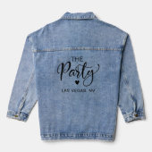 Schattige Las Vegas vrijgezellenfeest Denim Jacket (Achterkant)