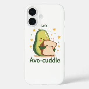 Schattige "Laten we Avo-Knuffelen" Eetgrap iPhone 16 Hoesje