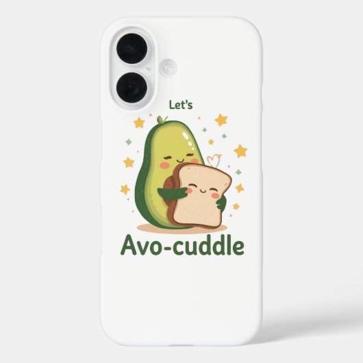 Schattige "Laten we Avo-Knuffelen" Eetgrap Case-Mate iPhone Case (Achterkant)