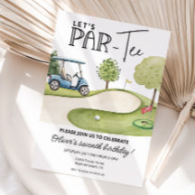 Schattige Laten we Par-Tee Golf Verjaardagsfeestje