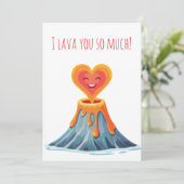 Schattige Lava Je Puntige Valentijnsdag Kaart (Staand voorkant)