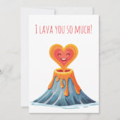 Schattige Lava You Punny Valentijnsdag Kaart (Voorkant)