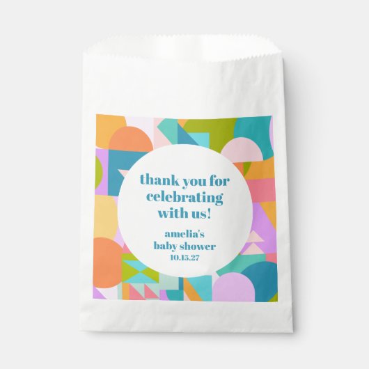 Schattige Lavendel Blauw Baby shower Custom Dank u Bedankzakje (Voorkant)