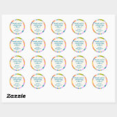 Schattige Lavendel Blauw Baby shower Custom Dank u Ronde Sticker (Vel)