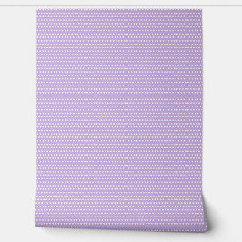 Schattige Lavendel en wit Polkadots Pattern Behang