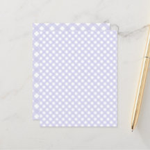 Schattige Lavendel Gingham Pattern Scrapbook Papie