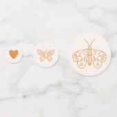 Schattige Lavendel & Oranje Vlinder Baby shower Confetti (Voorkanten)