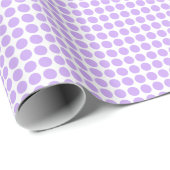 Schattige Lavendel Paarse Polka Dots Pattern Cadeaupapier (Rol Hoek)