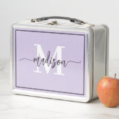 Schattige Lavendel Pastel Monogram Script Naam (In situ)