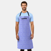 Schattige lavendelblauw en elegante verjaardag schort (Gedragen)