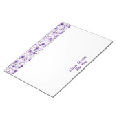 Schattige lavendelpatroon waterverf bloem notitieblok (Schuin)