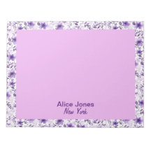 Schattige lavendelpatroon waterverf bloem