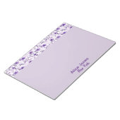 Schattige lavendelpatroon waterverf bloem notitieblok (Schuin)