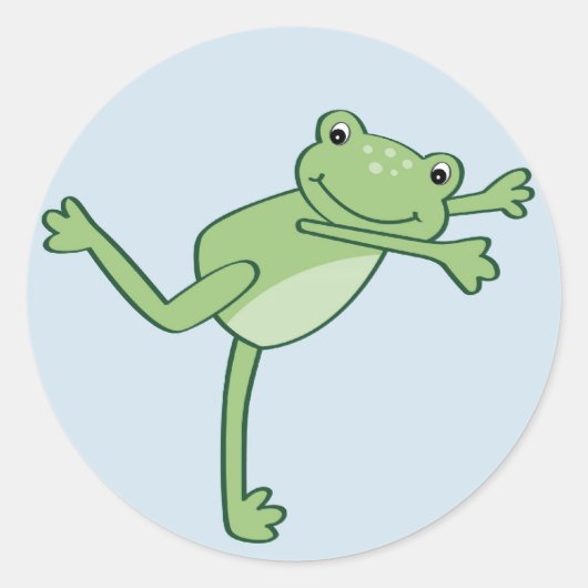 Schattige Leap Frog Froggy Stickers Envelope Seals (Voorkant)